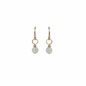 Opal Gemstone Drop Earrings