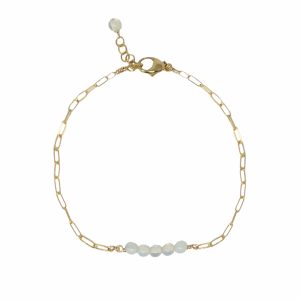 Opal Paperclip Chain Bracelet