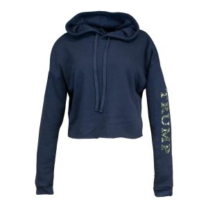 Camo Sleeve Crop Hoodie