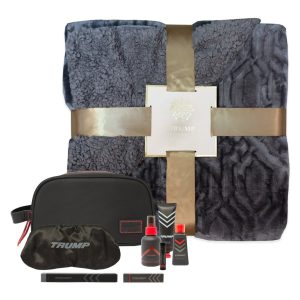 Heathered Throw & Dopp Kit Set