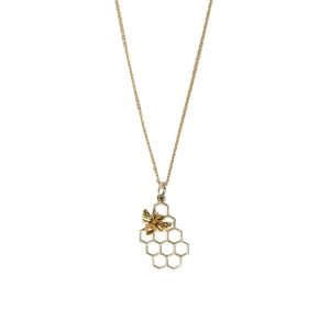 Honeycomb Necklace w/ Bee