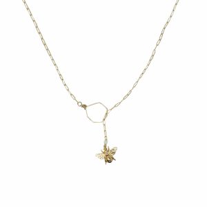 Lariat Honeycomb Necklace