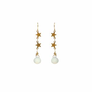 Opal Star Drop Earrings