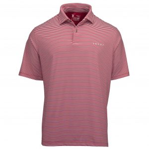 Owens Stripe Tech Polo - Red