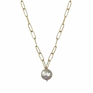 Freshwater Coin Pearl Necklace