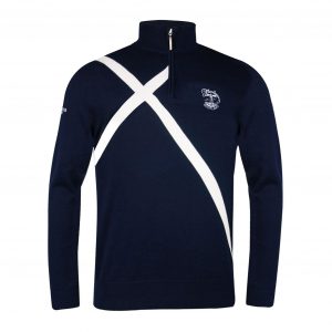 Saltire Zip Neck Sweater